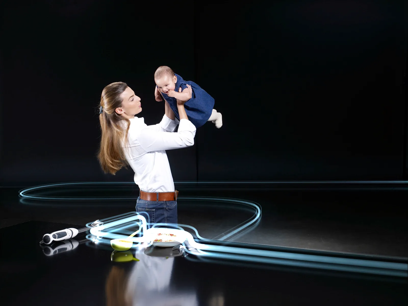 Braun-Motiv mit Lichtstrahl — Variante