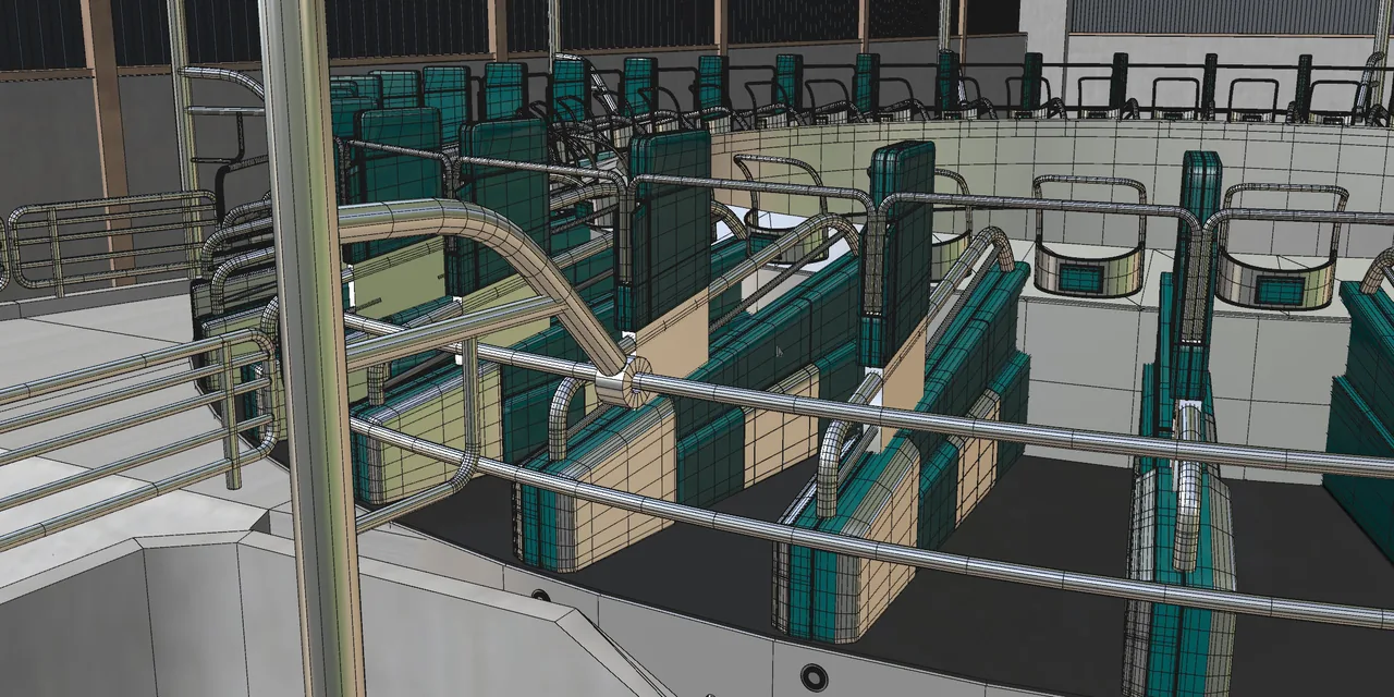 GEA Farm — rotary milking parlour viewport
