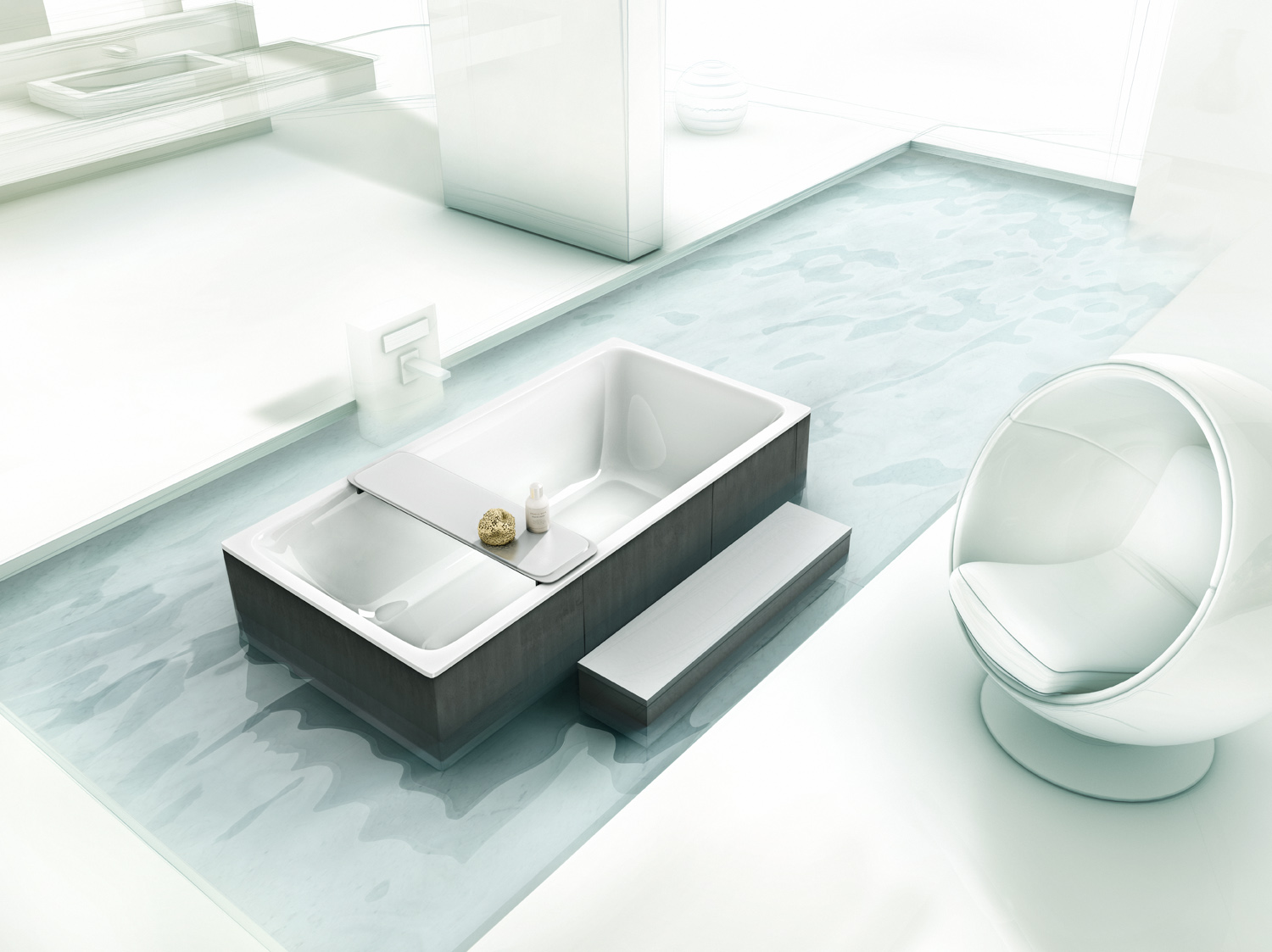 Kaldewei — Badewanne im futuristischen Bad