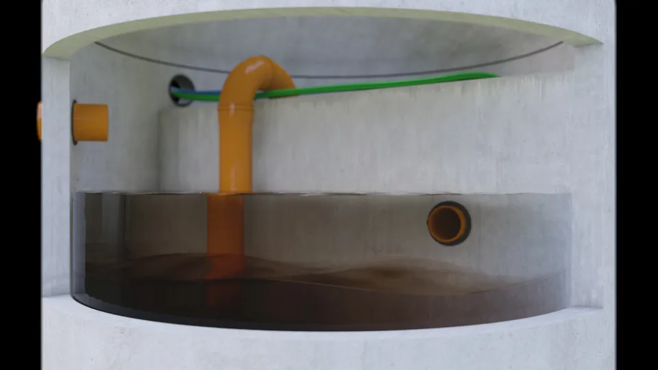 Treatment plant animation — still 3