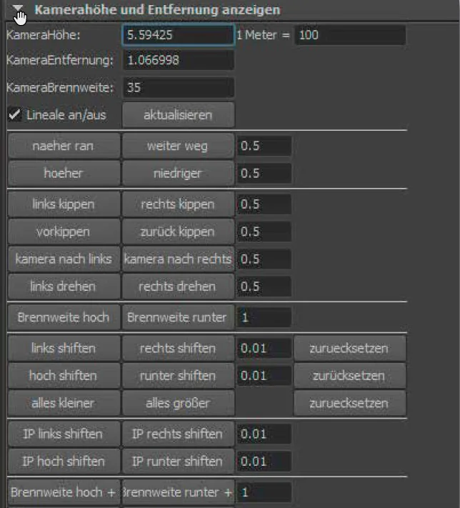 Perspective Tool — distance gauge and camera control