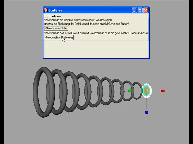 Skalierer — Cinema-4D-Script zur massenhaften Skalierung von Objekten