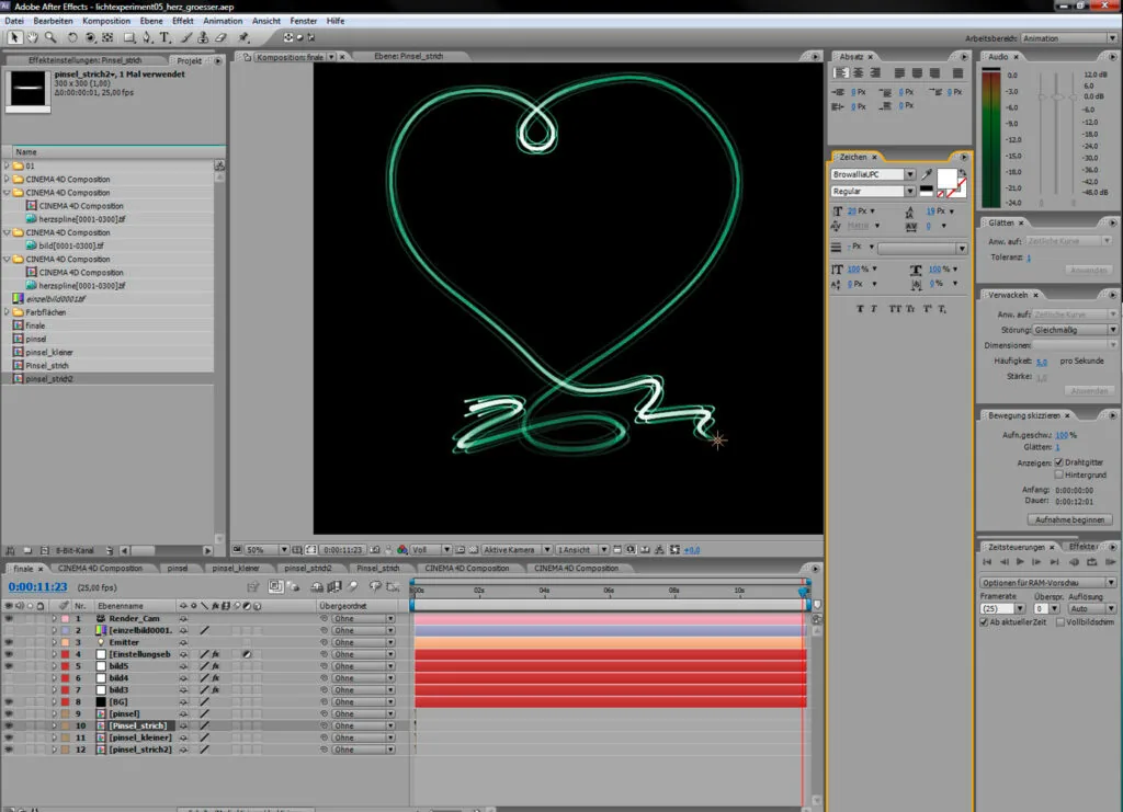 VFX Herz — Partikelstrom Variante