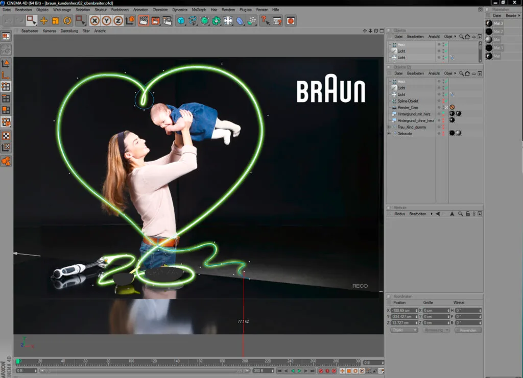 VFX Herz — Lichtstrahl-Effekt